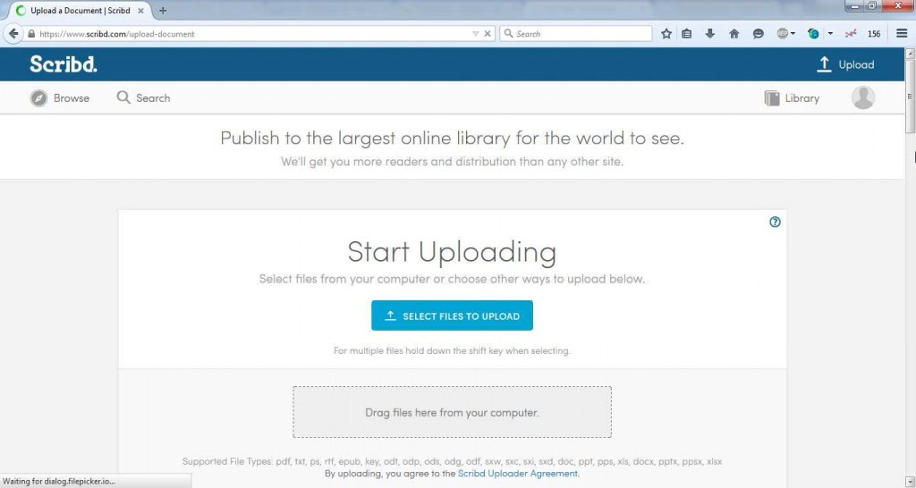 Upload Any Document to Scribd your Account