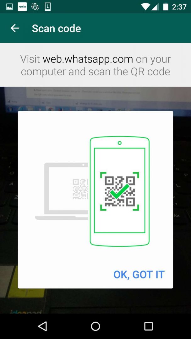 Whatsapp Web - QR Code Scanner
