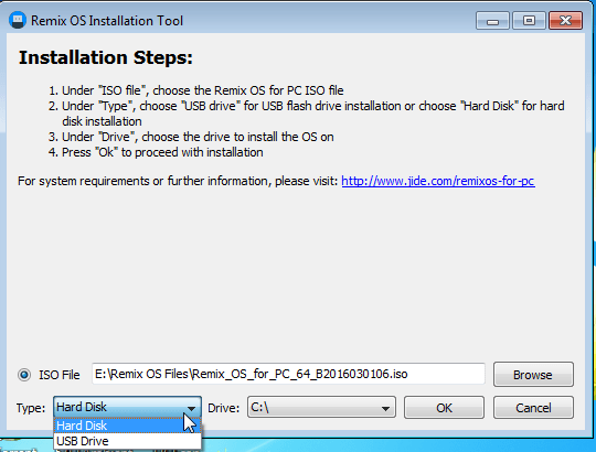 Remix OS installation Tool
