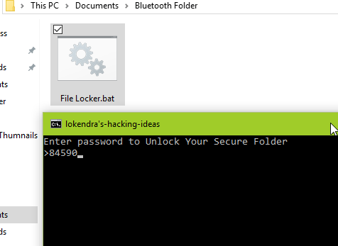 Unlock the Locked folder