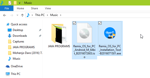 Extract remix OS Files