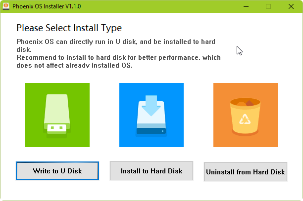 Phoenix OS Installation