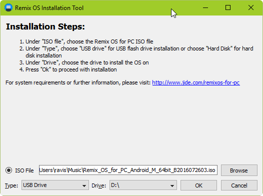 Remix OS Installer USB
