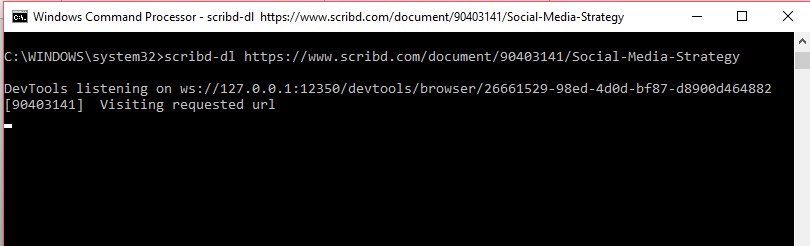 Downloading Scribd documents with Windows Command Prompt free