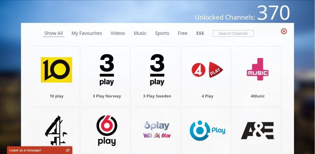 More than 368 Unlocked Channels