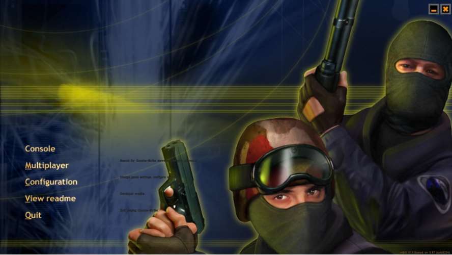 Counter Strike game running on Android Phone