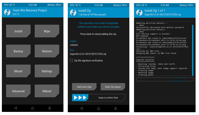 Flash Supersu using TWRP Recovery on Nexus 6P