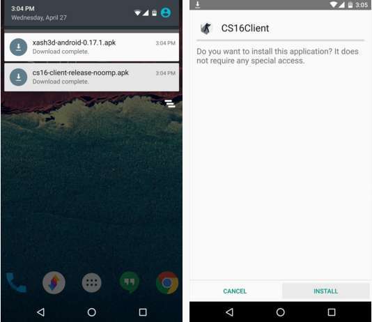 Install Xash3D Game Engine and CS16 Client Game Launcher in Android Phone