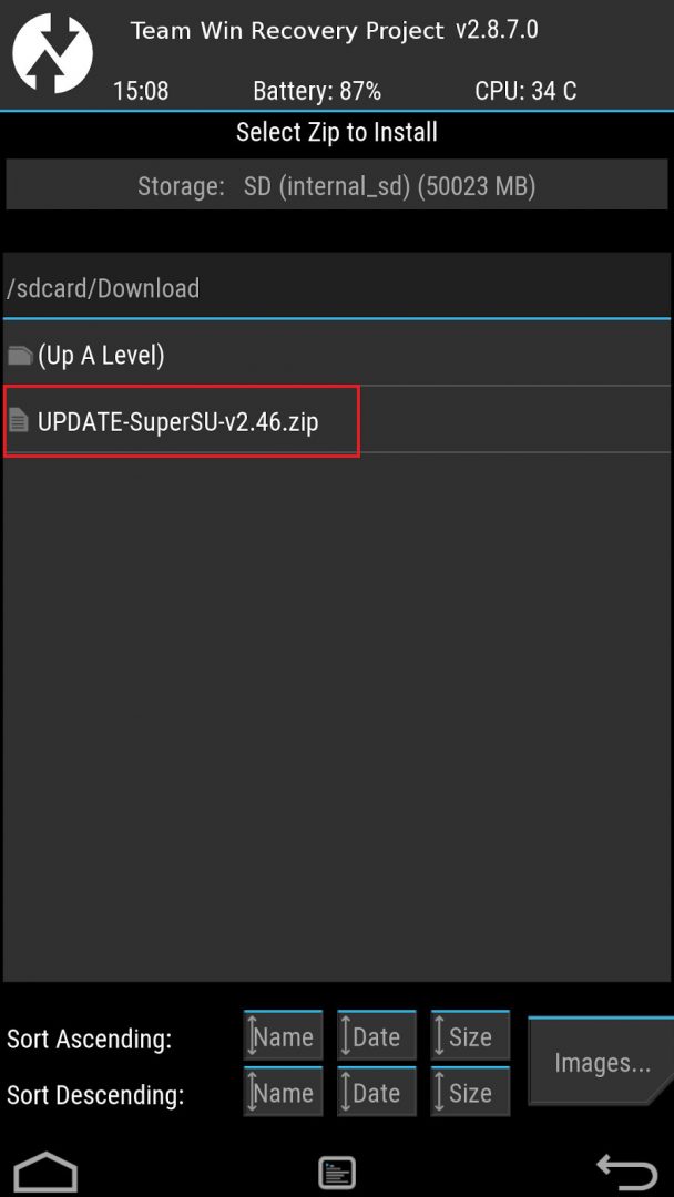 replace supersu zip file download
