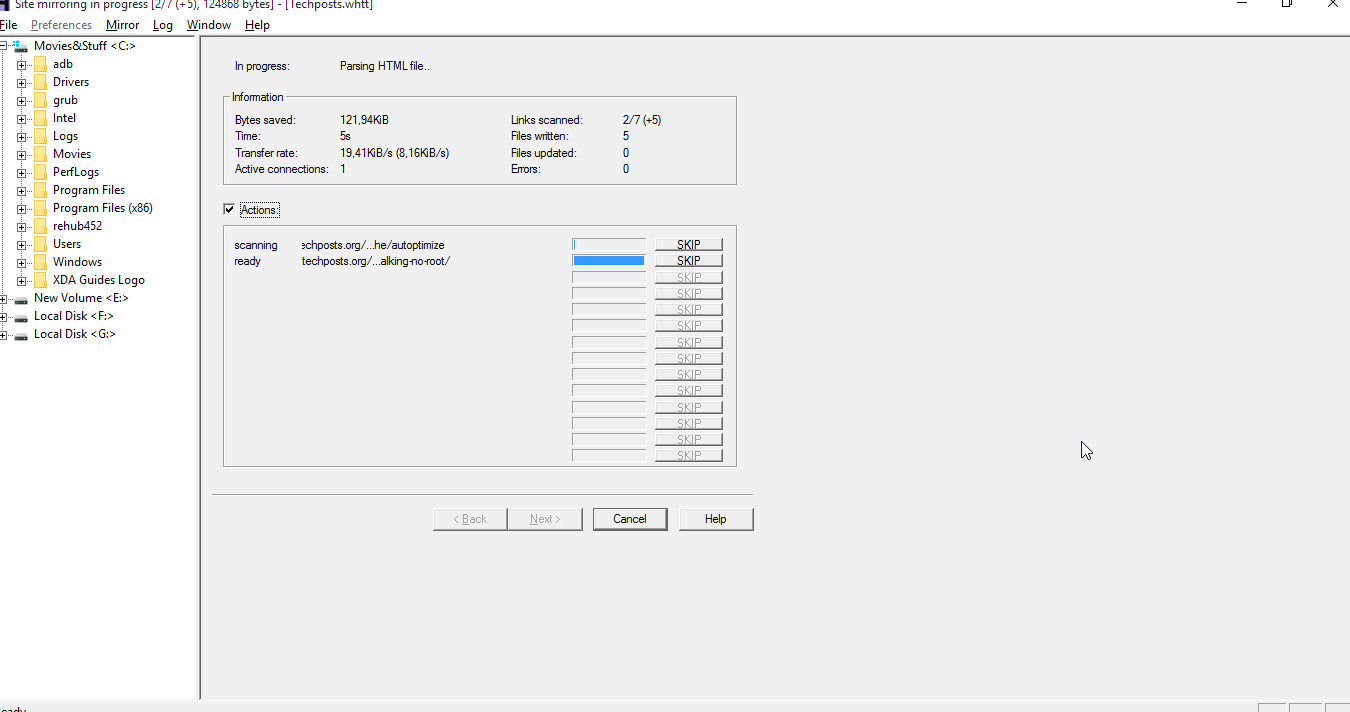 Site mirroring in progress