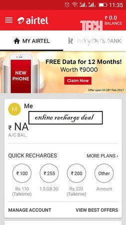 Claiming free 3GB 3G/4G Data on Airtel for 12 months