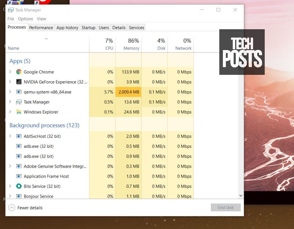 RAM consumed by Remix OS Player 