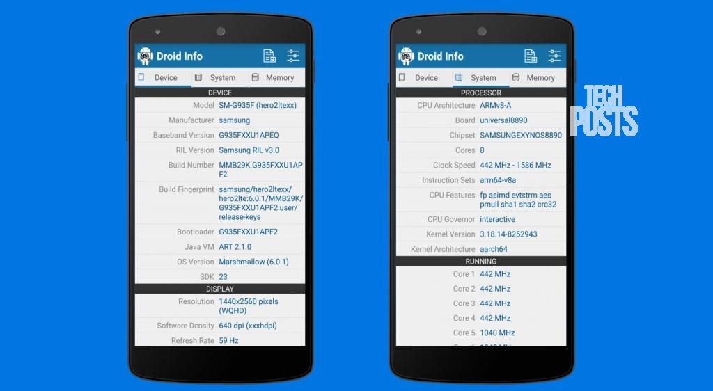 Droid Info app to test Android Hardware abilities