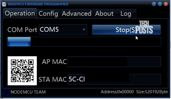 Flashing Stock firmare in ESP8266 NOdeMCU Module