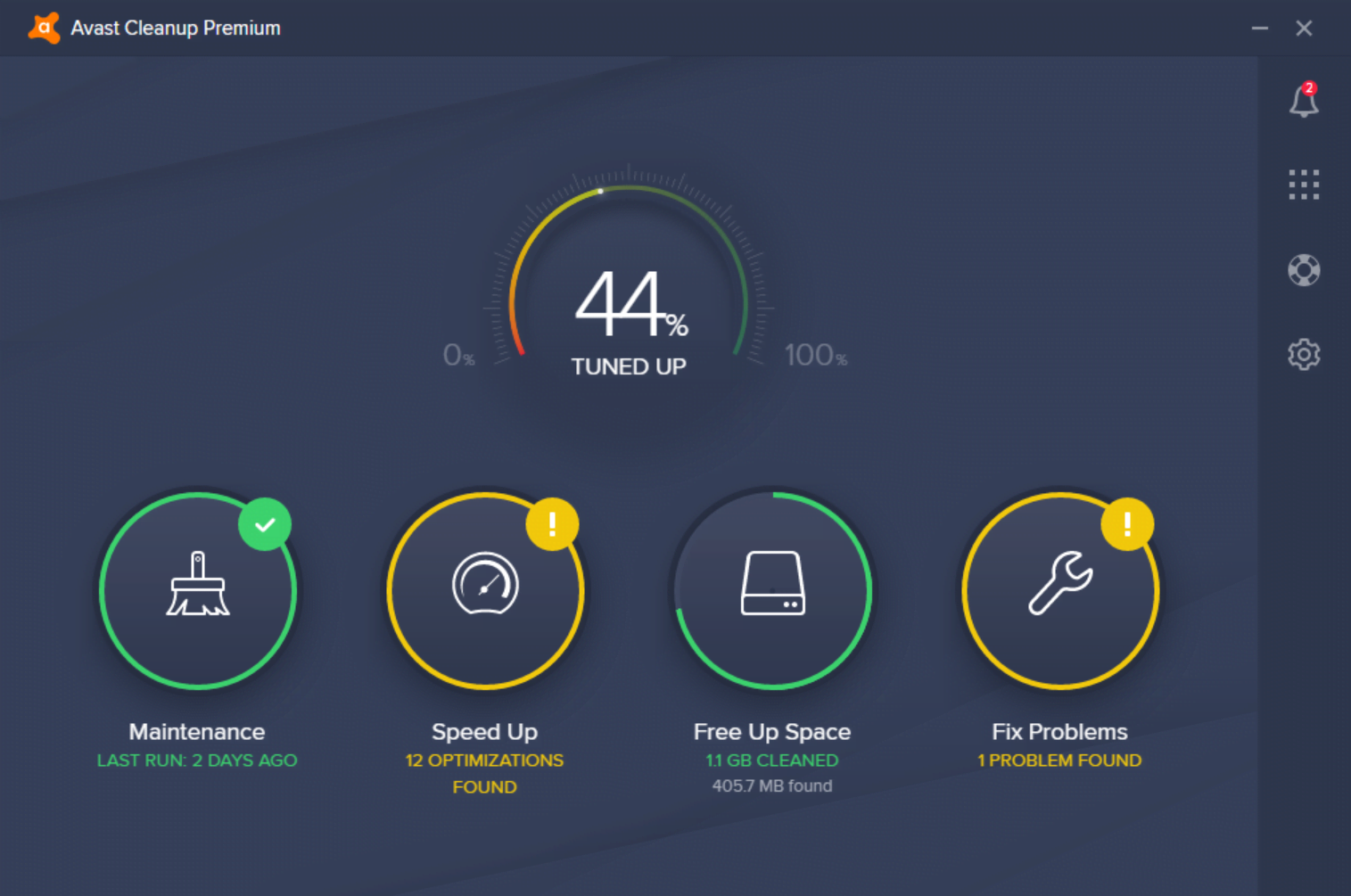 avast using too much disk