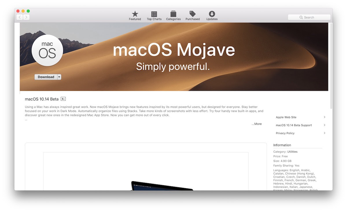 clean install macos mojave