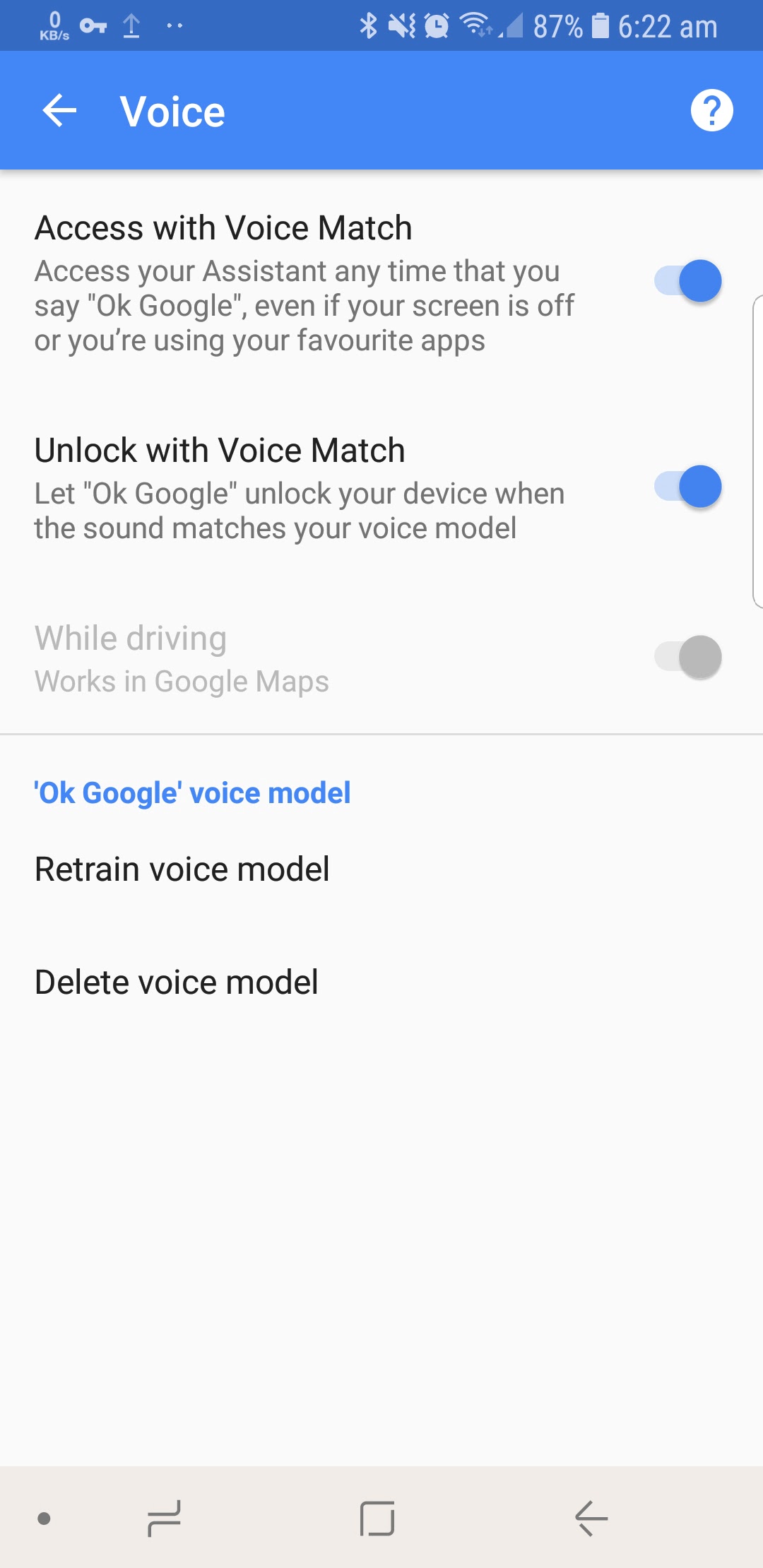 Dsiable Voice Unlock Feature if you use Google Assistant