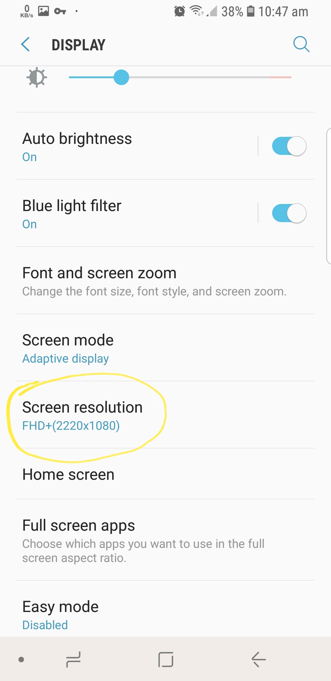 Change android display screen reolution no root