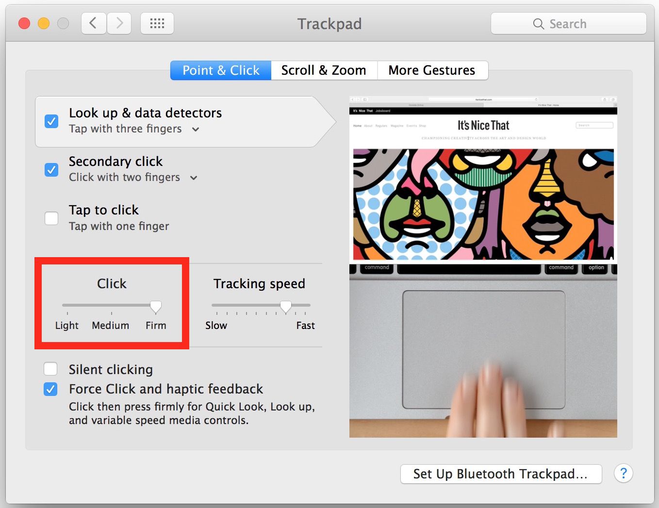 trackpad gestures mac