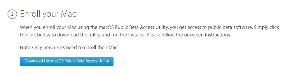 download macOS Beta access utility