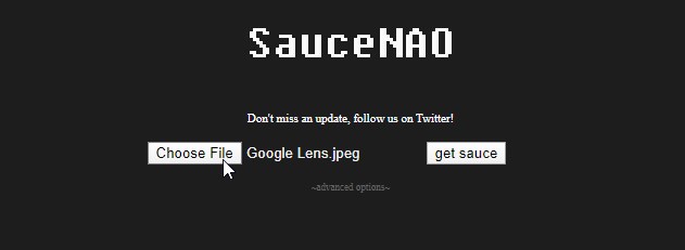 saucenao image identification tool