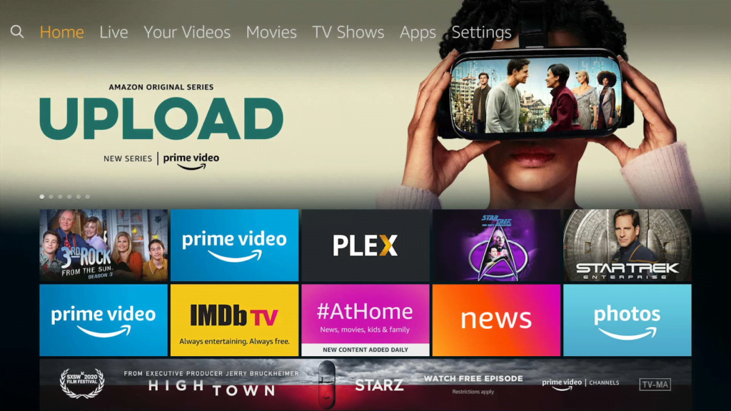 FireTV home page