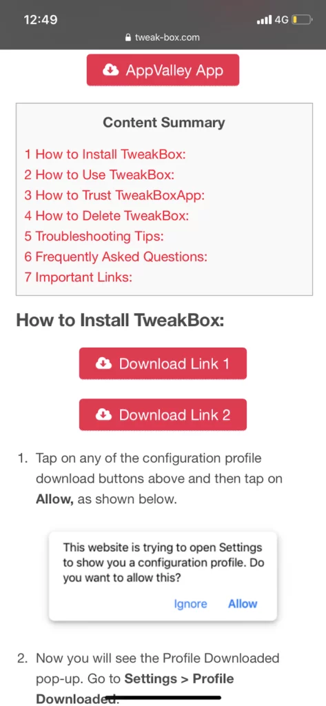 download and install tweakbox app