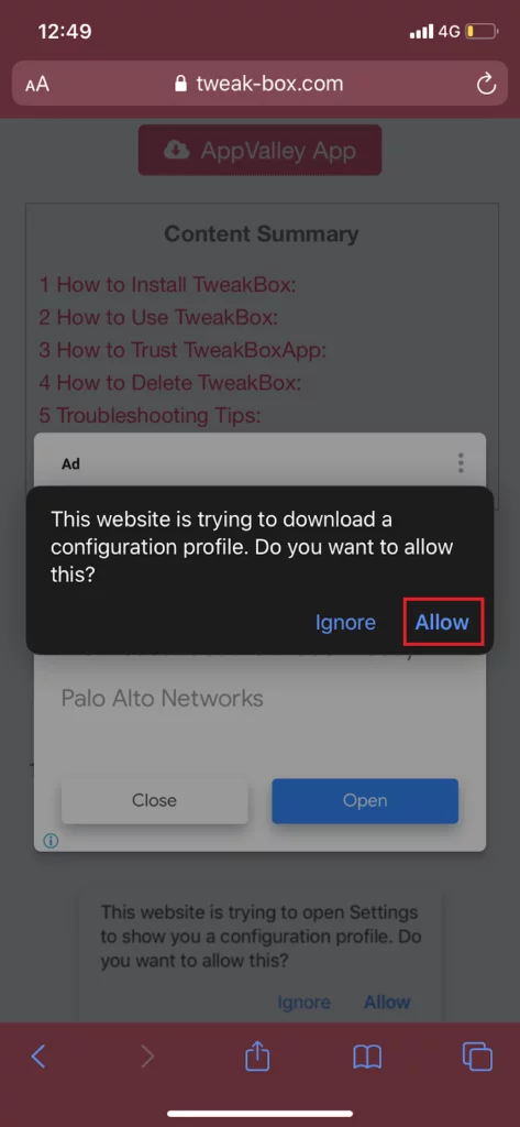 tap allow