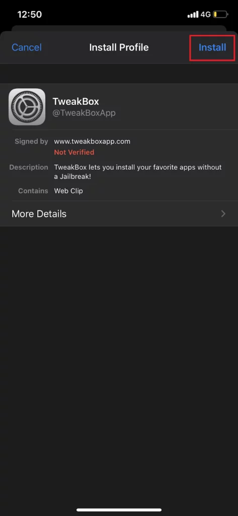 tap install