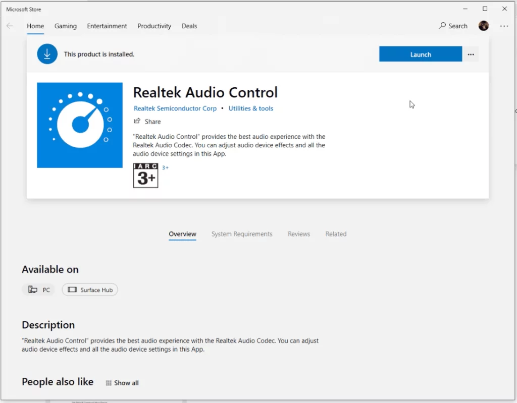 Realtek Audio Control App