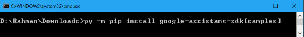 py -m pip install google-assistant-sdk[samples]