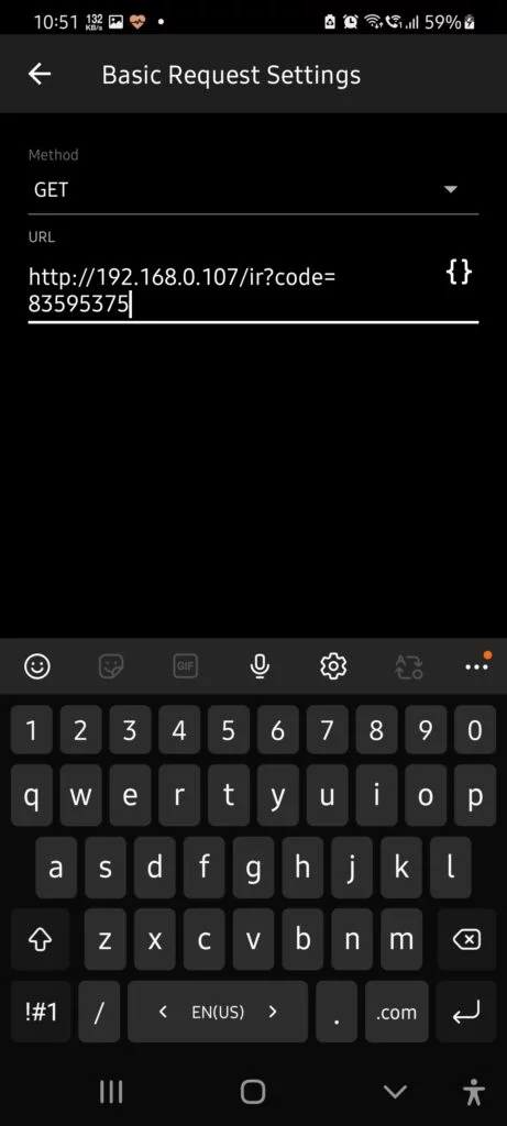 paste the button URL