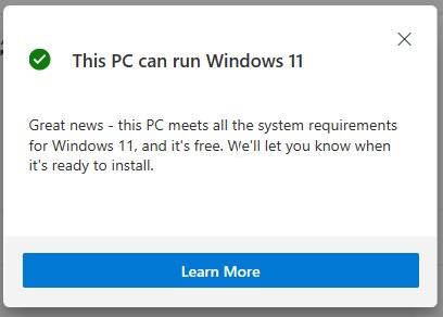 PC run Windows 11 Compatible
