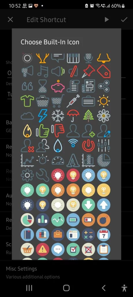 select any icon