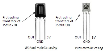tsop1738 pinout diagram for IRblaster