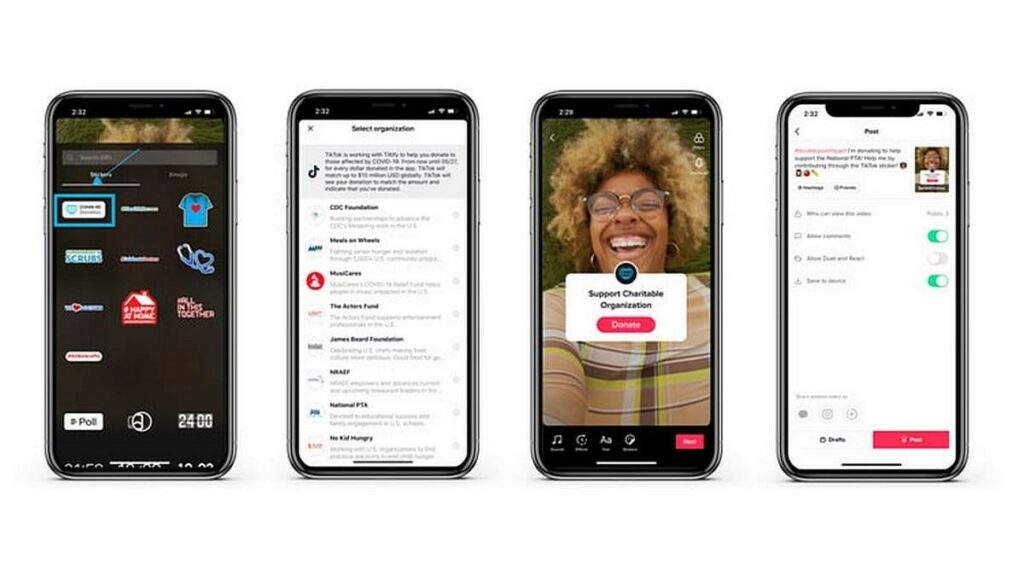 Adding donation stickers on iPhone.