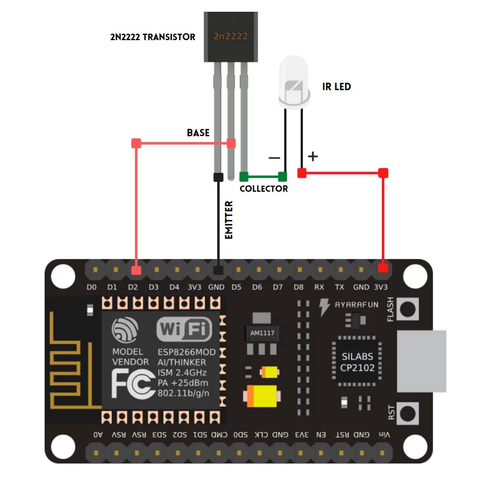 connect the IR blaster LED