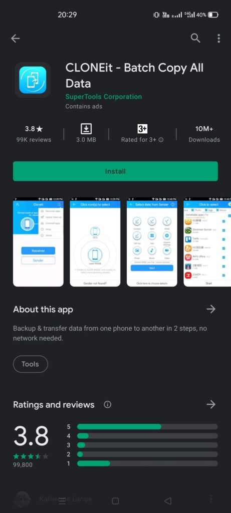 android app to clone phone to new phone