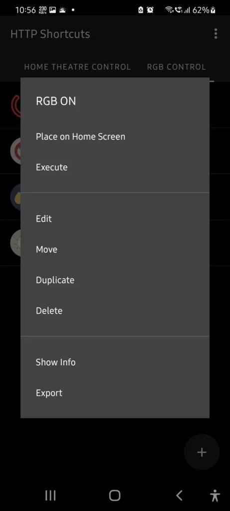 place the button on Home screenas 1x1 widget