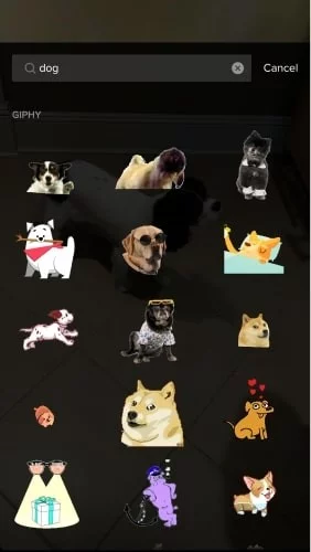 Dog sticker search results to add