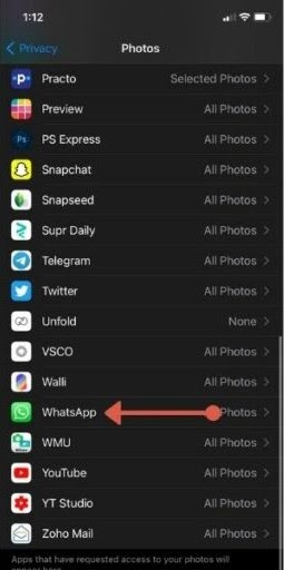 Tap on WhatsApp