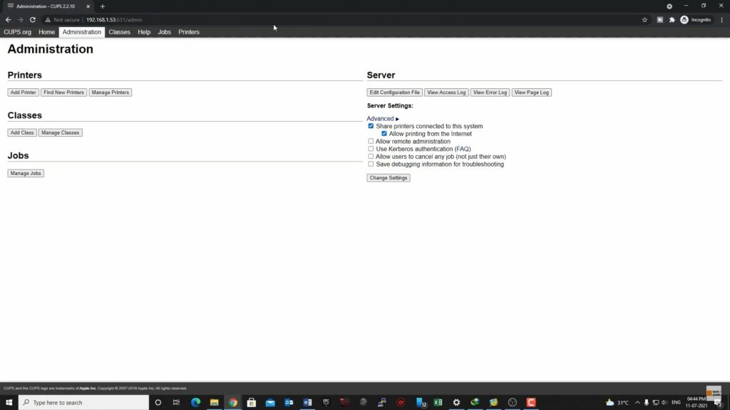 Add Printer to Raspberry Pi