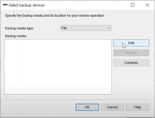 add backup device