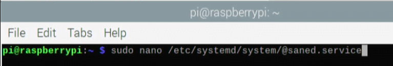 sudo nano /etc/systemd/system/@saned.service