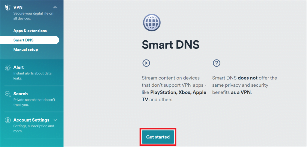 Surfshark Smart DNS service