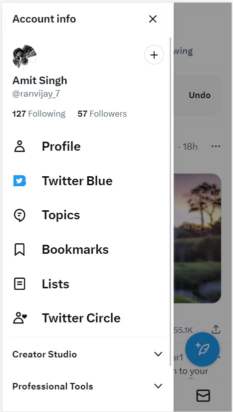 Twitter account