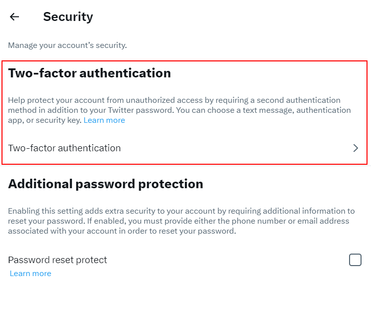 Two-factor authentication